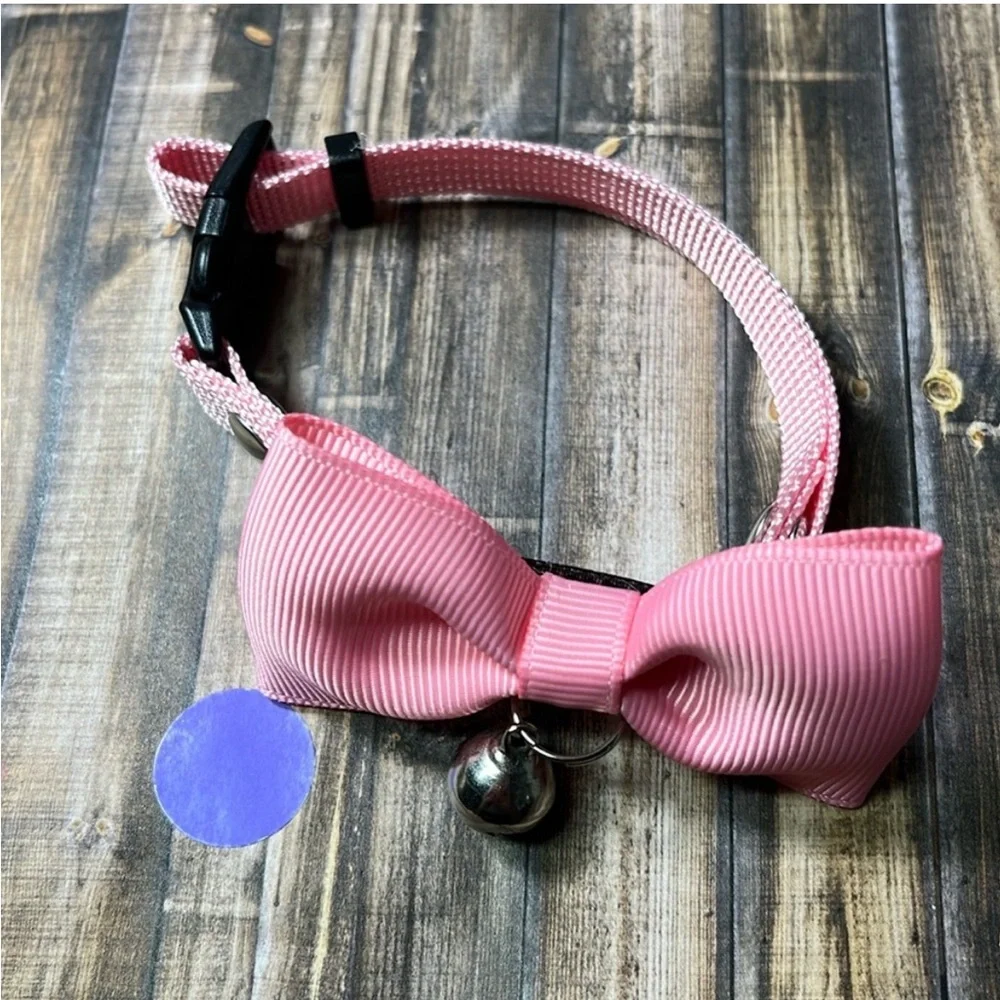 5for$10 Baby Pink Bell Cat Collar & Small Pet Collar Pet Accessories 10 Inches
